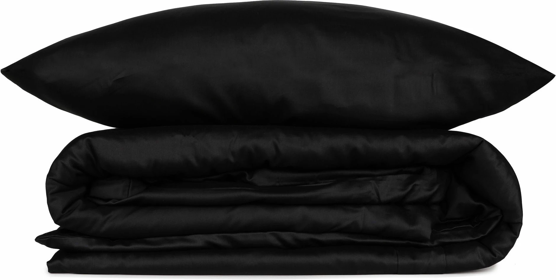 Komplet prevlek za odejo Super King, saten, črn, L'essentiel