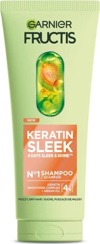 Šampon za ženske Garnier Fructis Keratin Sleek, 200 ml