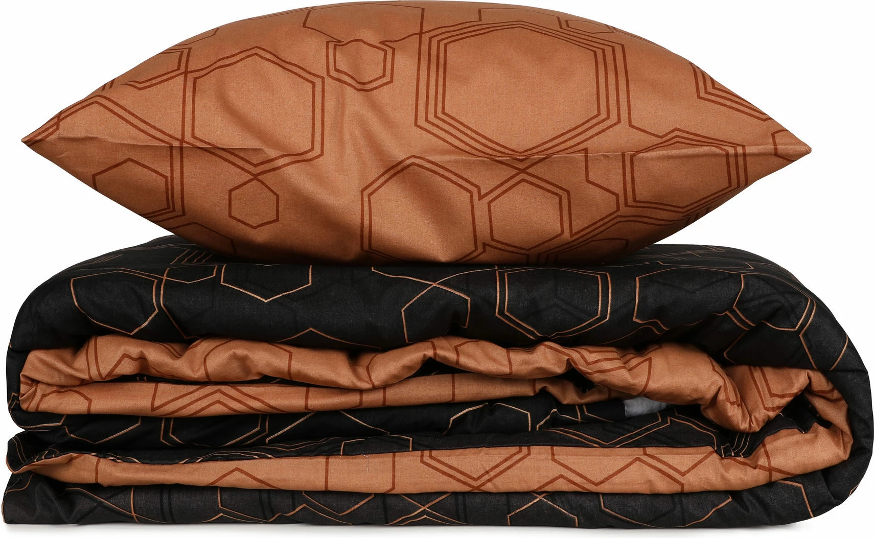 Prevleka za dvojno odejo Ranforce, L'essentiel, Dawn - bakrena in črna