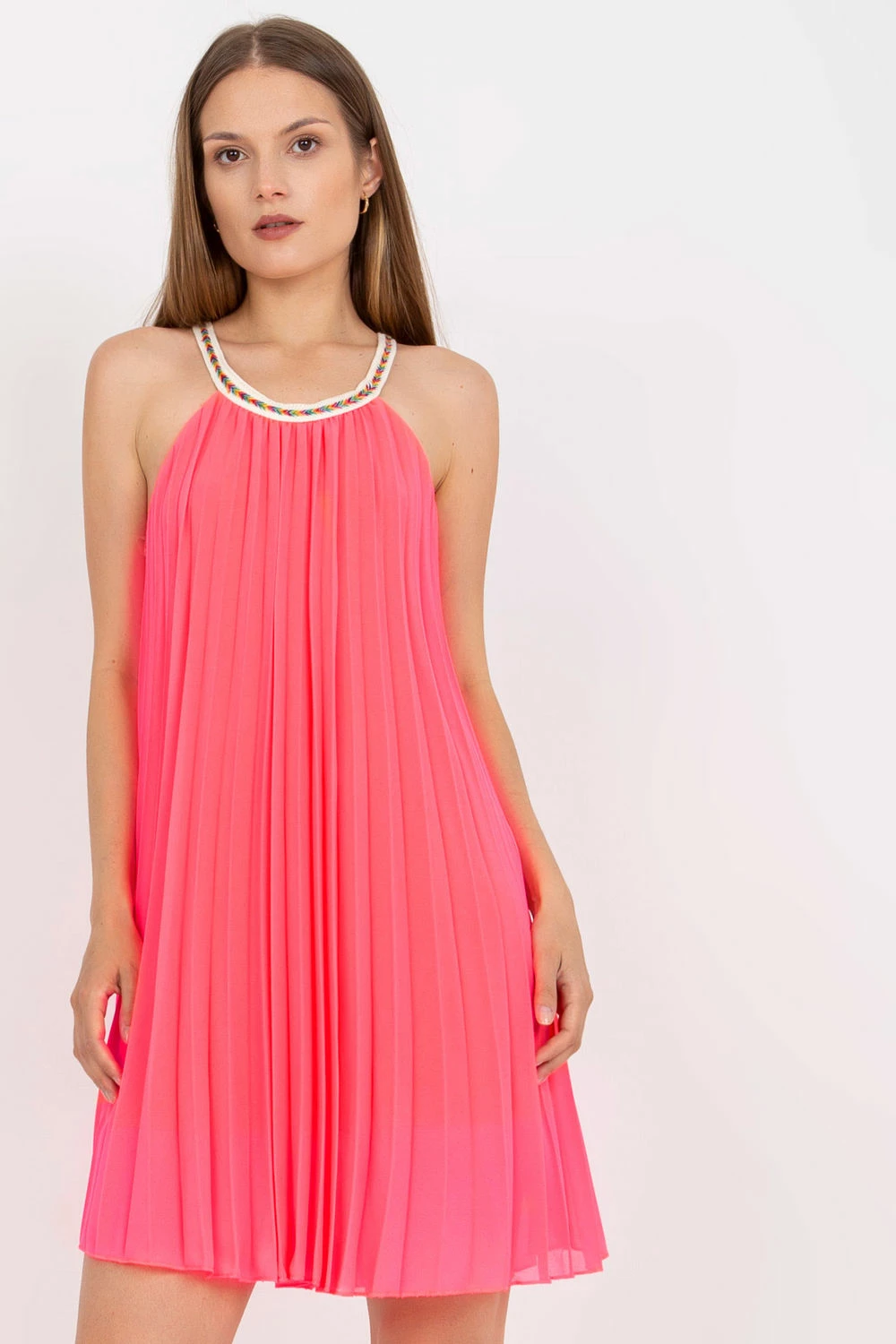 Poletna obleka Italy Moda 167711, rožnata