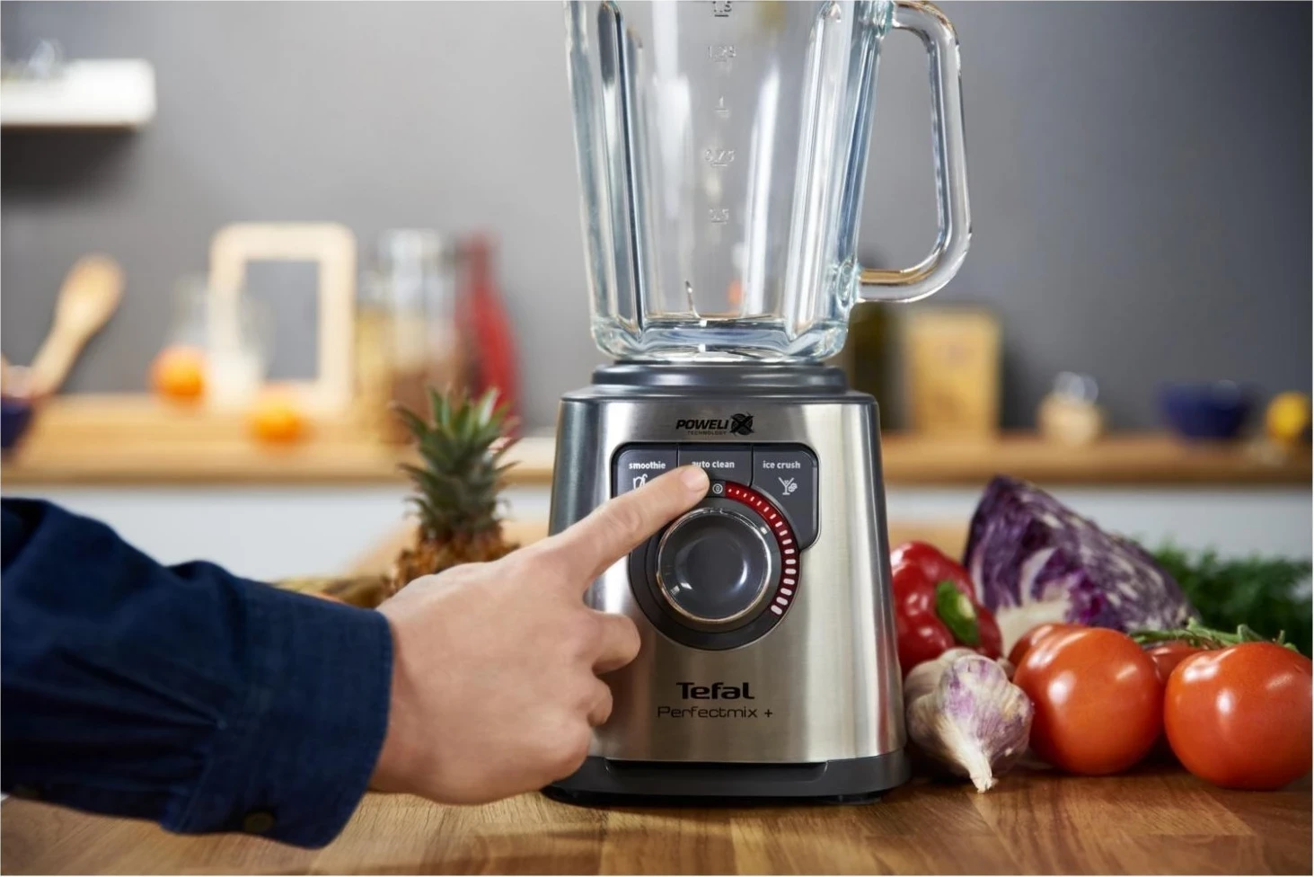 Blender Perfect Mix+ BL811D38, 1,5 L, 1200 W, srebrn (Tefal)