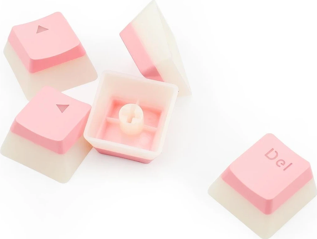 Komplet keycapov Redragon A130 PBT Doubleshot, 104 kosov, rožnata