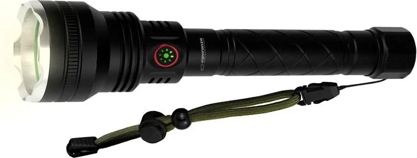 Ročna svetilka Esperanza EOT068, LED, polnilna, črna