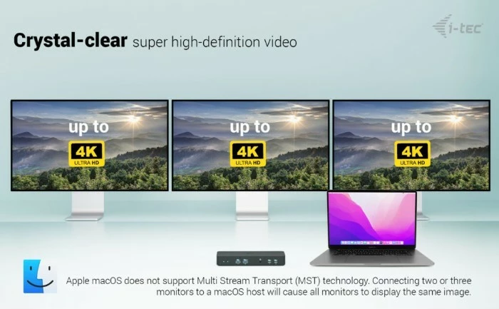 Razširitev vrat i-tec C31INTGTRI4KDOCPD, 100W, črna