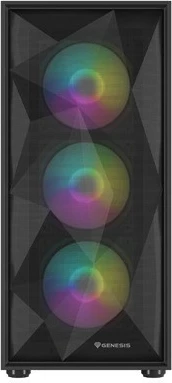 Midi tower ohišje z ARGB osvetlitvijo Natec Genesis Diaxid 605, črno