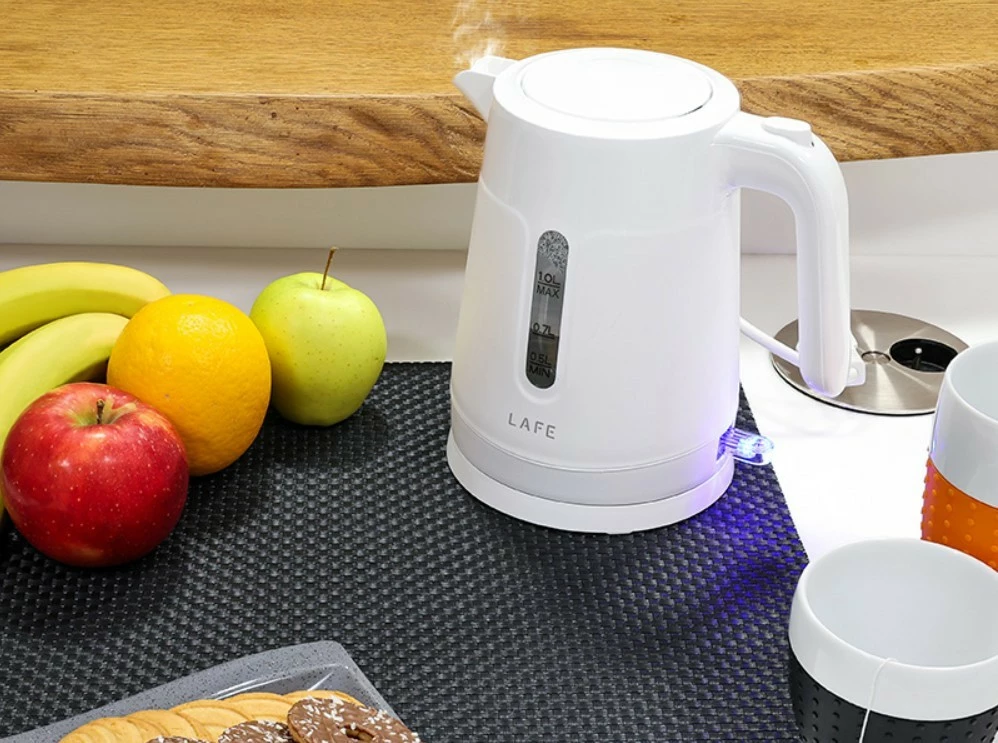 Električni kuhalnik vode 1 L, 1500 W, plastika, bel — Lafe Essential S LAFCZA47544