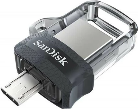 Pendrive Ultra Dual Drive m3.0, SanDisk, 128GB, USB 3.0/microUSB, sivo/srebrn Pendrive Ultra Dual Drive m3.0, SanDisk, 128GB, USB 3.0/microUSB, sivo/srebrn