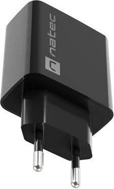 Polnilec Natec Ribera 18 W USB-A, črn