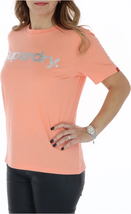 Majica Superdry za ženske, rožnata