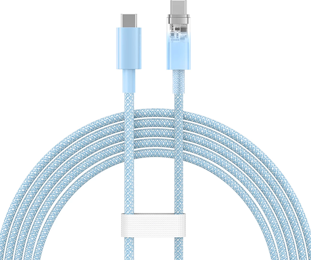 USB-C kabel za hitro polnjenje in prenos Baseus Explorer 2 m, 100W, senzor temperature, moder