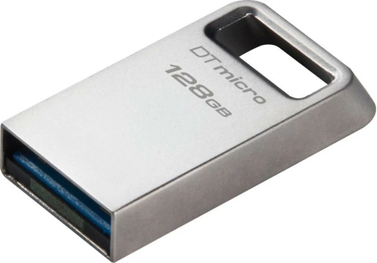 USB ključek Kingston DataTraveler Micro G2, 128 GB, USB 3.2 Gen1, srebrn