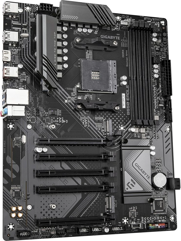 Matična plošča Gigabyte B550 EAGLE, Socket AM4, ATX, DDR4, PCIe 4.0, črna