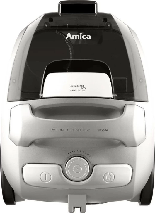 Sesalnik na elektriko brez vrečke Amica Bagio Eco VM3042, 900 W, posoda za prah 1,5 L, filter EPA12, črno/srebrn