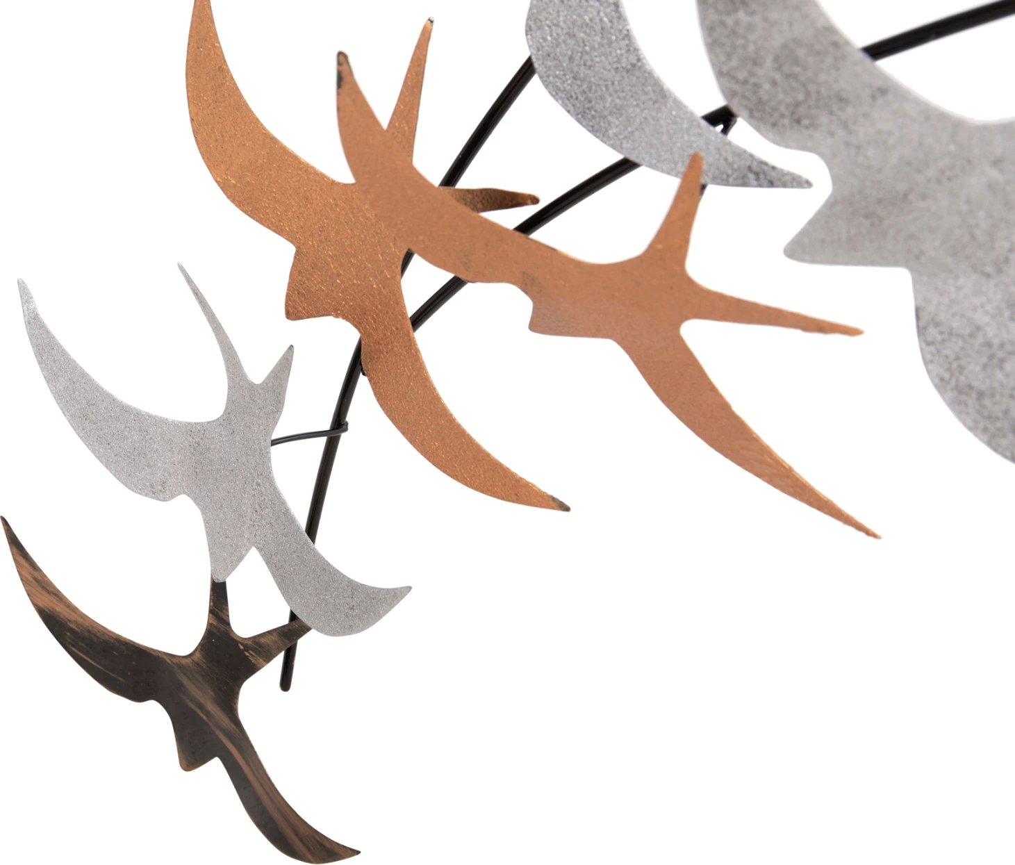 Stenska dekoracija ptice FH4655 kovina - večbarvna 131x11(globina)x70Hcm