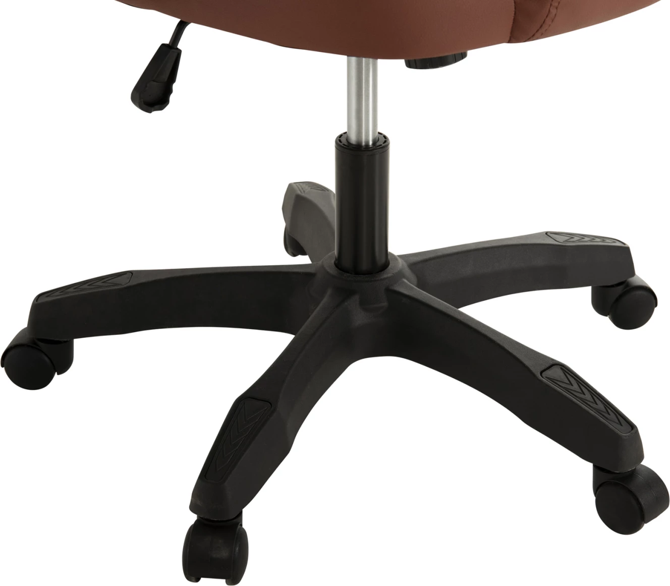 Pisarniški stol FH1187.02 rjava PU-črna polietilenska osnova 64x69x117Hcm