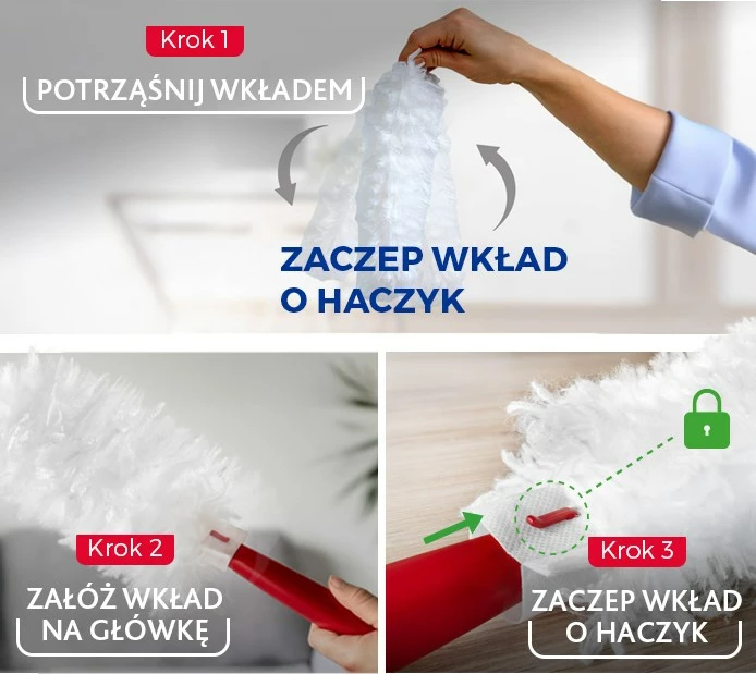 Nadomestni vložki za ročno metlo Vileda Flex&Catch, 5 kos, beli