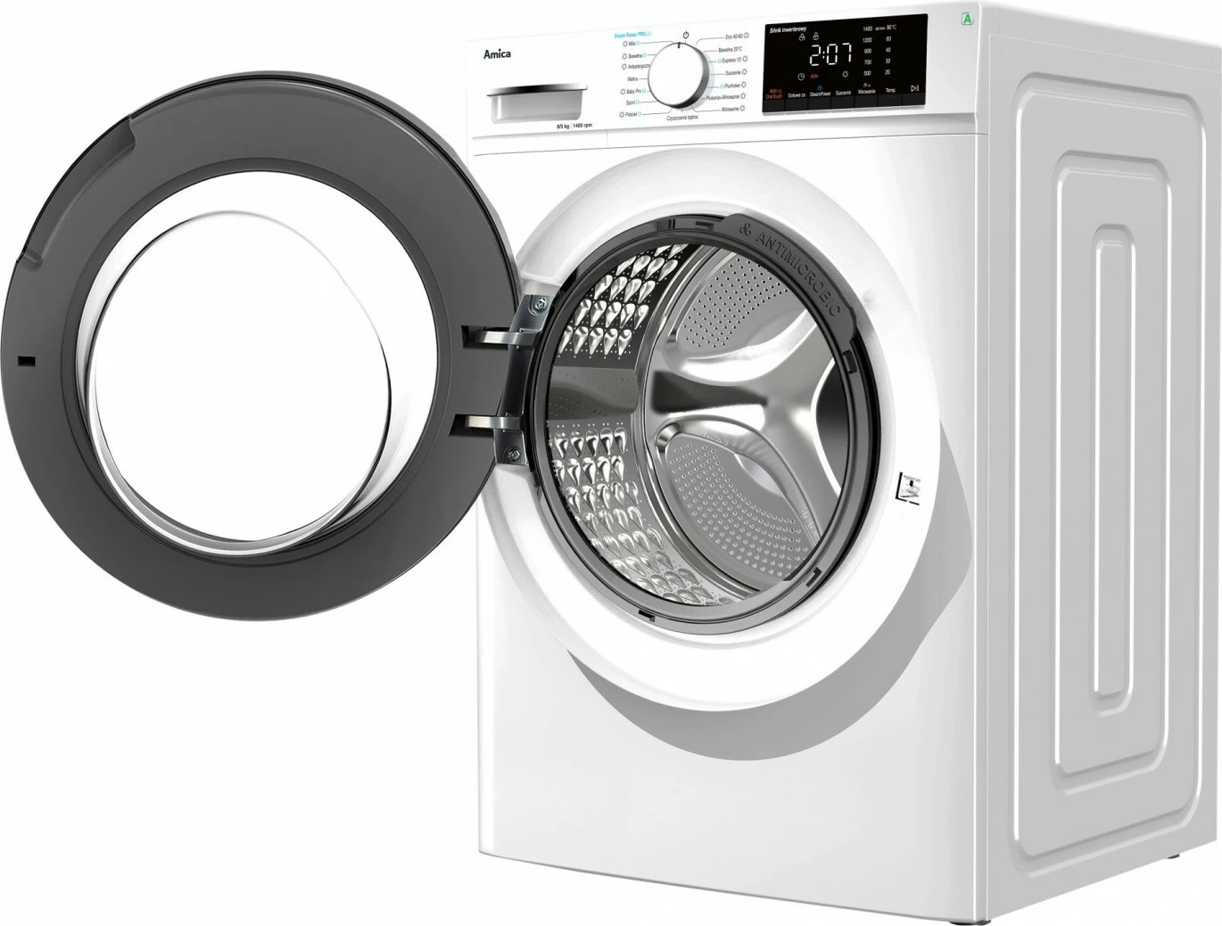 Pralno-sušilni stroj Amica A1WDS8514DLiStH 8 kg/5 kg 1400 vrt/min energijski razred A, bel