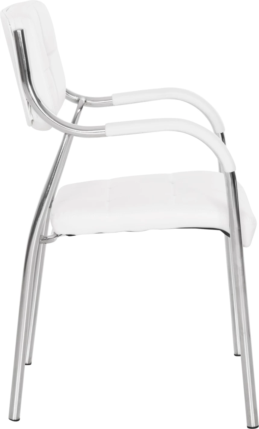 Konferenčni pisarniški stol FH1018.02 bel PU 54x52x87cm