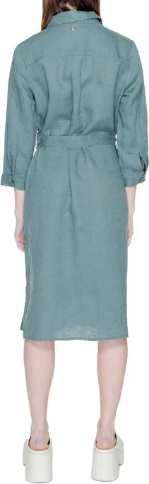 Obleka iz lanenega materiala, Street One, zelena