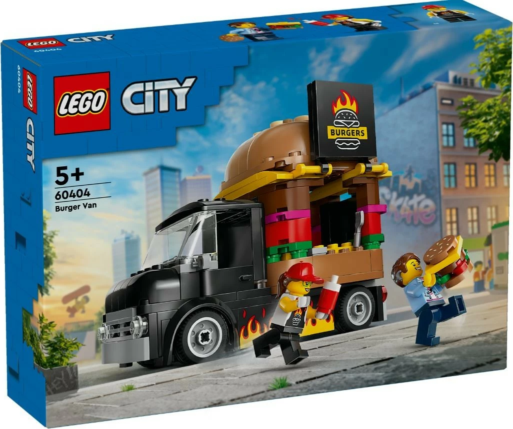 Kamion s hamburgerji, LEGO City 60404, 194 delov, plastika