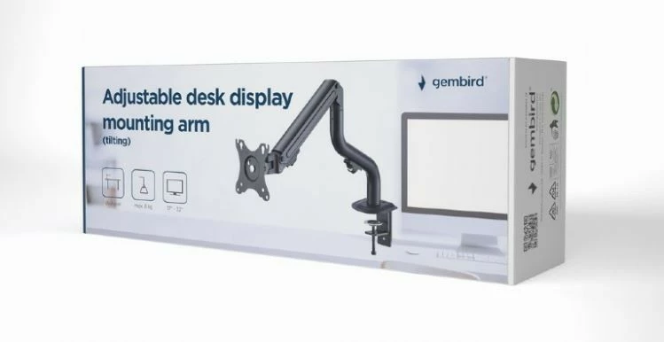 Nosilec za monitor za mizo, nastavljiv, 17–32 inč, črn, Gembird MA-DA1-02