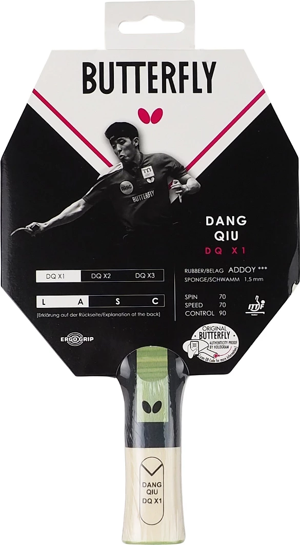 Raketa za namizni tenis Butterfly Dang Qiu DQX1, moška