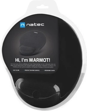 Naslon za zapestje Natec Marmot, črn