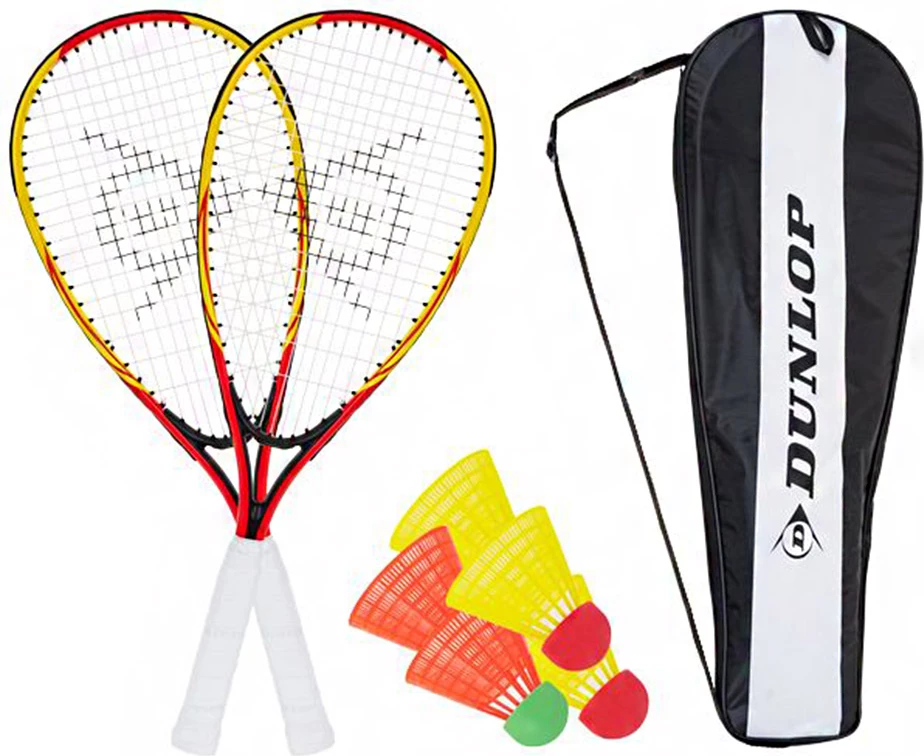 Set za speedminton, rumeno-rdeč, unisex Dunlop