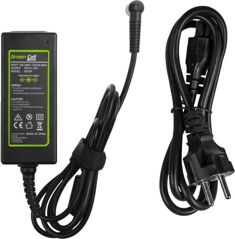 Polnilec za prenosnik Green Cell PRO AD70P, 19 V, 1,75 A, 33 W, za Asus X201E, črn