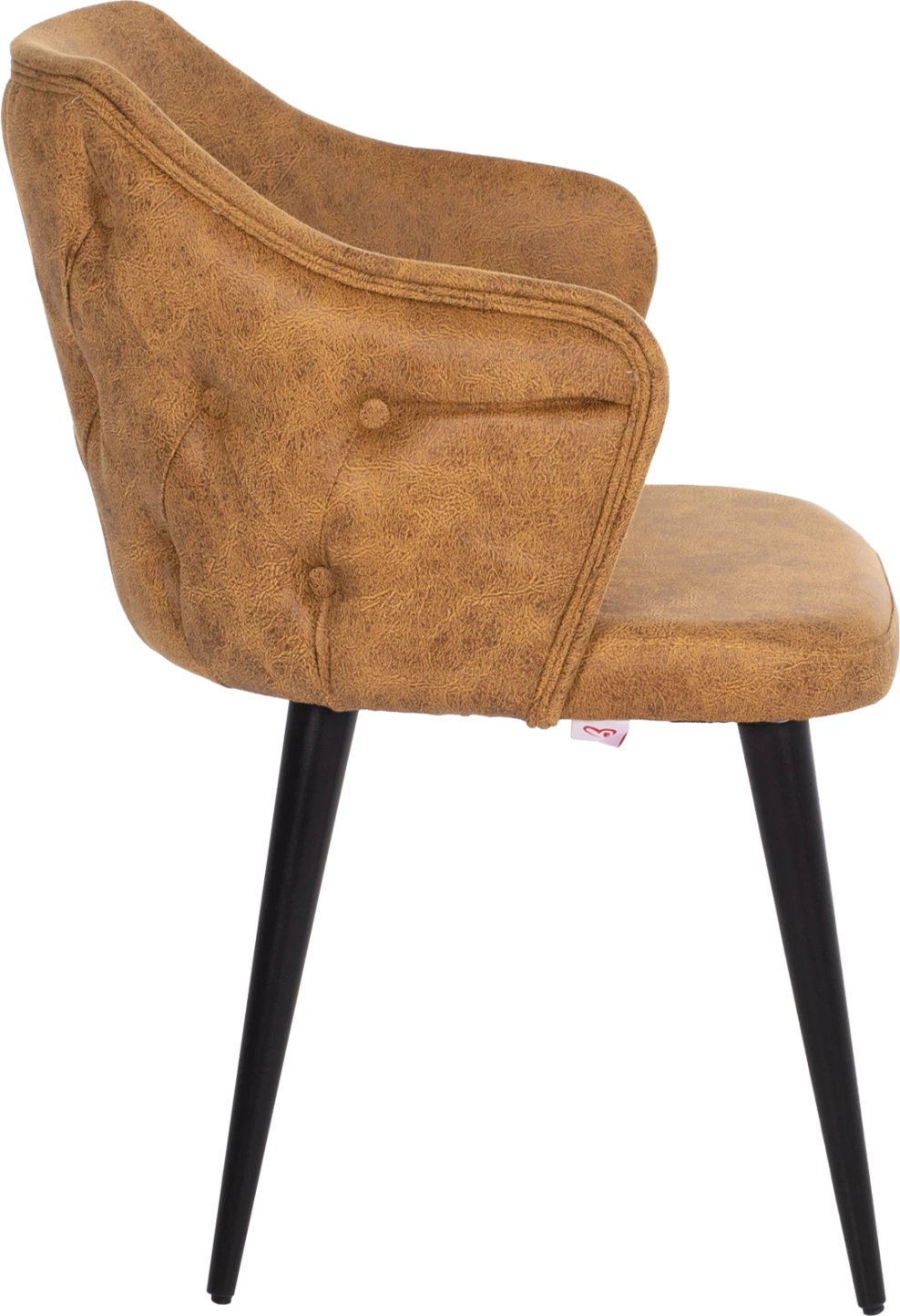 Profesionalni naslanjač Theresa FH9263.19 iz nubuk materiala v zlati barvi z lesenimi nogami 56x60x84Hcm, set 4 kosov