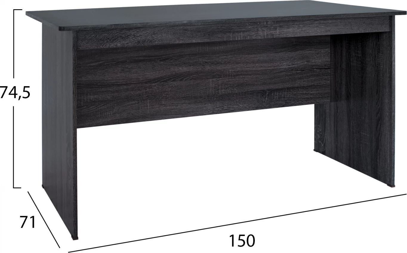 Pisarniško pohištvo iz melamina 150x71x74,5 FH2284.01 v sivi barvi