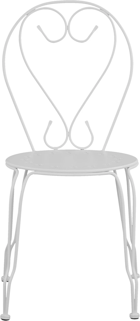 Kovinski stol Amore bel 42x48x90 cm FH5007.12