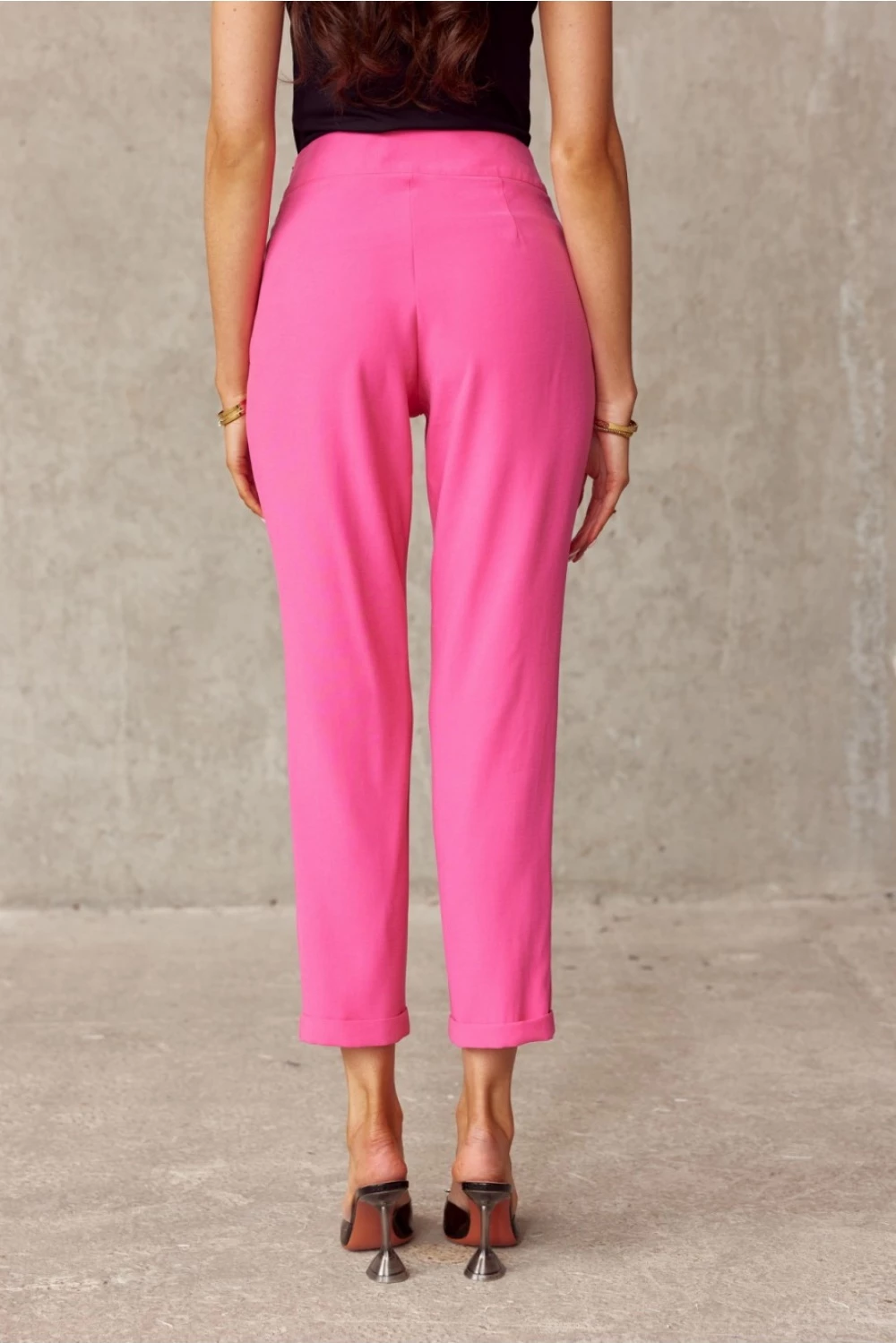 Elegantne hlače Roco Fashion 176480, rožnate