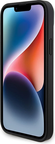 Ohišje s športnim videzom Ferrari Twist z metalnim logotipom za iPhone 15 Plus, črno