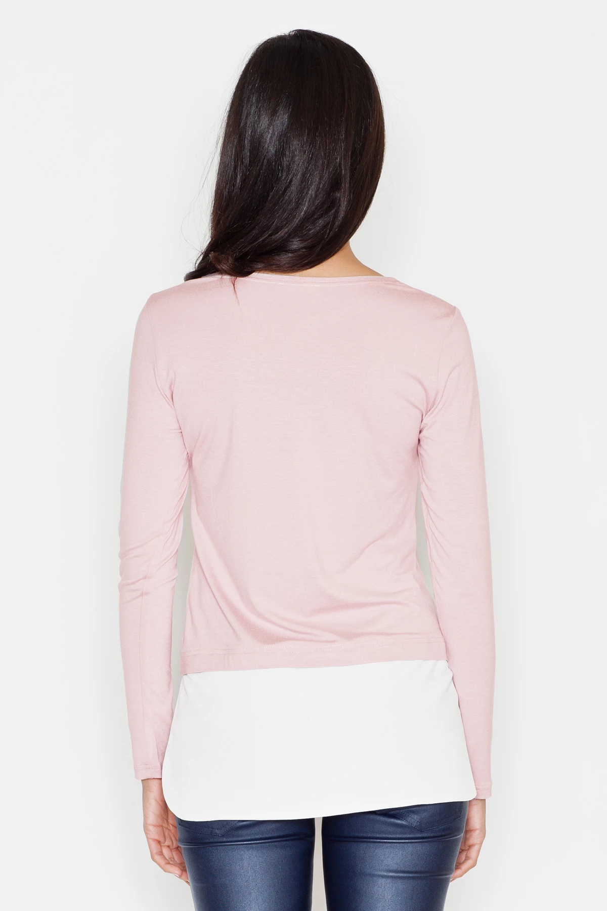 Elegantna bluza Figl model 43831, rožnata