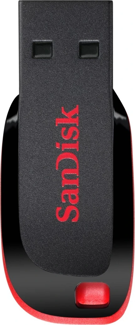 USB Sandisk Cruzer Blade, 128 GB, črn in rdeč
