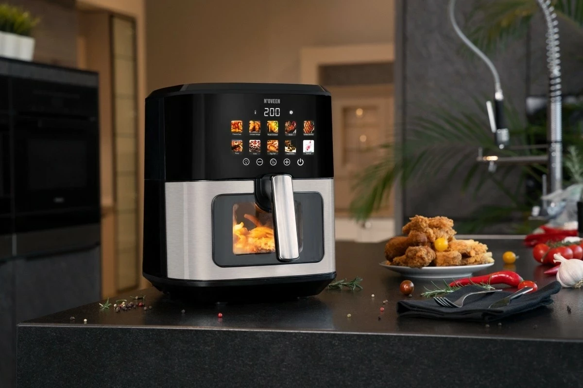 Friteza na vroči zrak N'OVEEN X-LINE AF770, 6,5 L, črno-srebrna