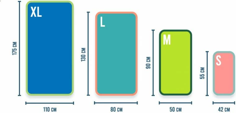 Brisača Meteor, L 80 x 130 cm, siva