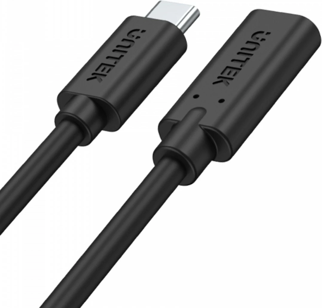 Podaljševalni kabel USB-C, 1,5 m, 100 W, 10 Gbps, 4K, črn, Unitek C14086BK-1.5M