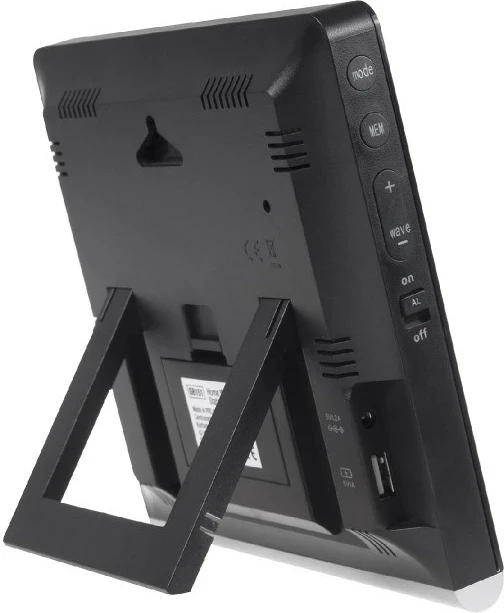 Vremenska postaja LCD Greenblue, črna/bela