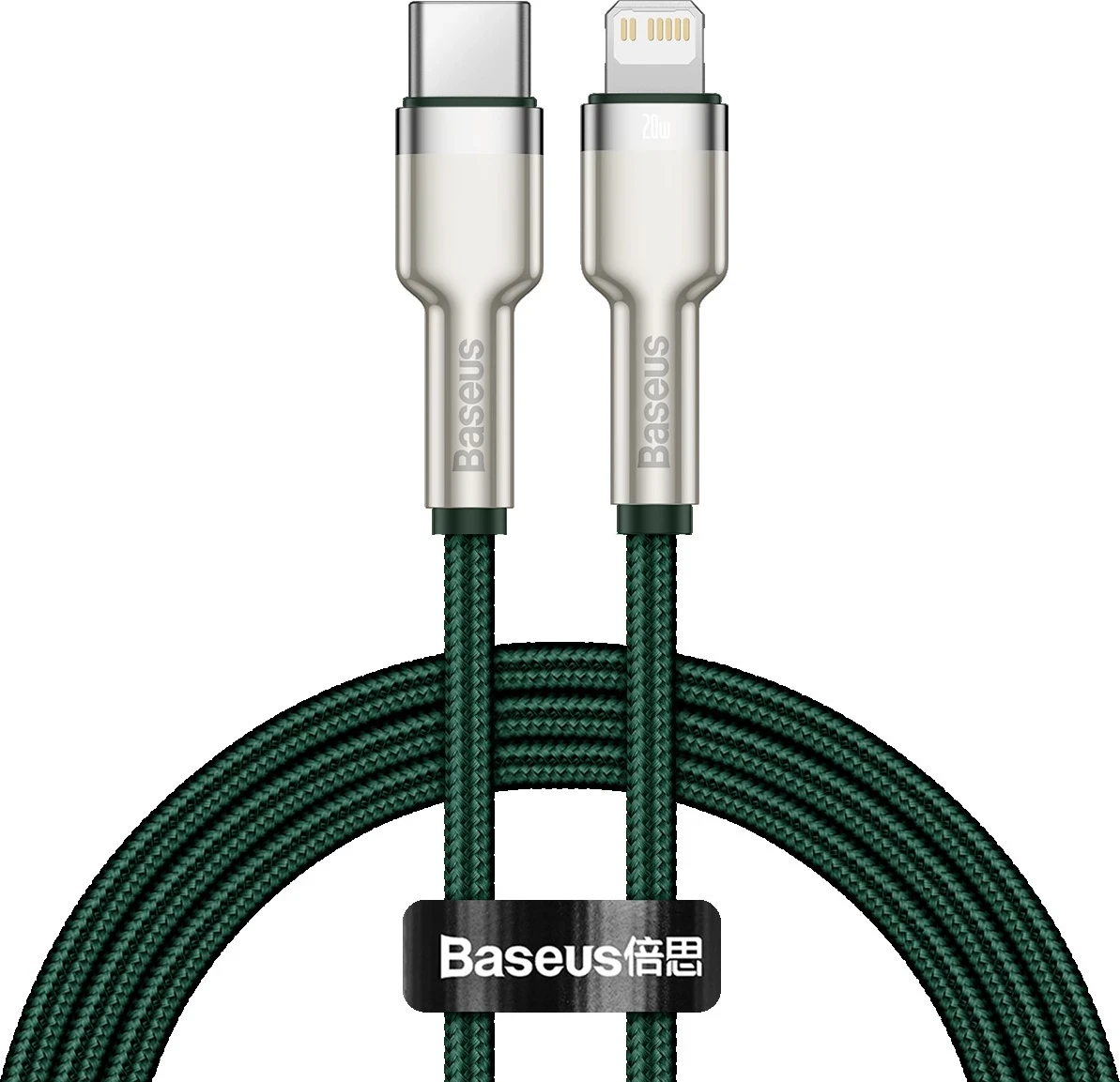 Kabel Cafule, Lightning v USB-C, 20W, 2 m, zelena - Baseus