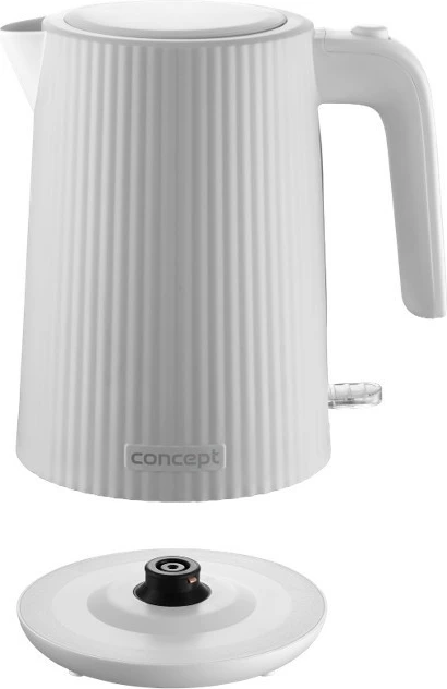 Električni čajnik 1,7 L, 2200 W, plastičen, bel, Concept RK2390