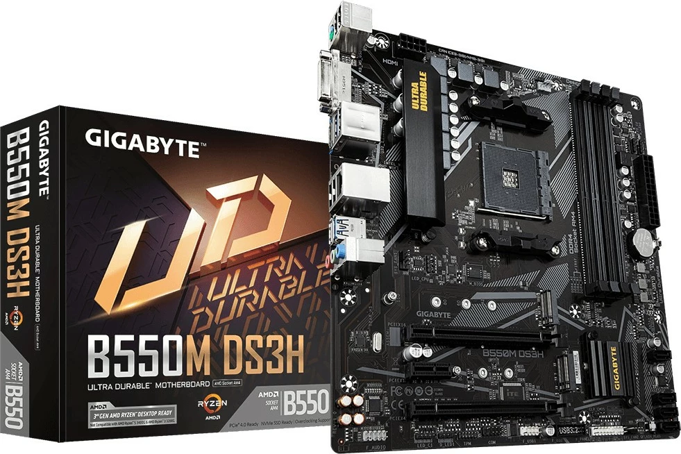 Matična plošča Gigabyte B550M DS3H, Socket AM4, micro ATX