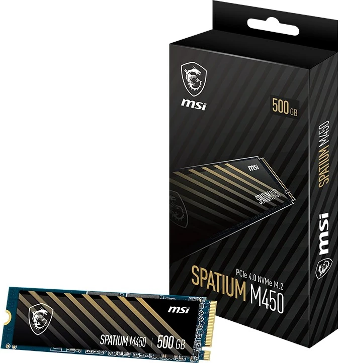 SSD 500 GB M.2 PCIe 4.0 3D NAND, MSI Spatium M450