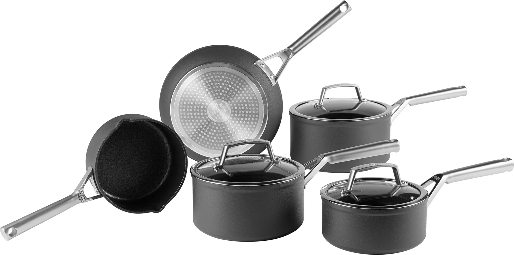 Set loncev in ponv NINJA Foodi ZEROSTICK C35000EU, 5-delni, siv