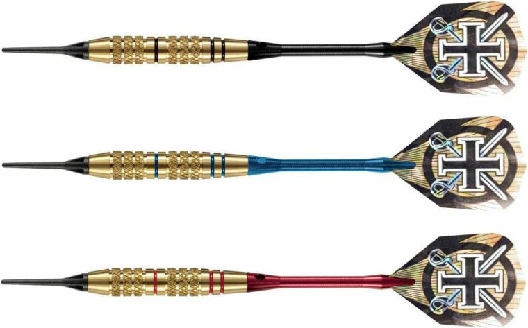 Atletske puščice za rekreativne igre Harrows, večbarvne