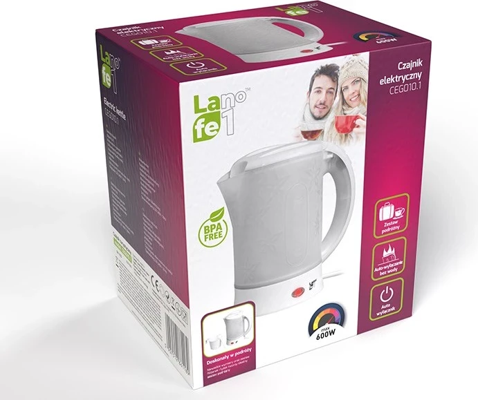 Električni grelnik vode 0,6 L, 650 W, svetlo siv Lafe CEG-010.1