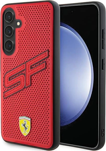 Zaščitni ovitek Ferrari Big SF Perforated za Samsung Galaxy S24+, rdeč
