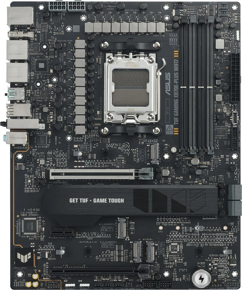 Matična plošča TUF GAMING X870E-PLUS WIFI7 ASUS, Socket AM5, ATX, siva