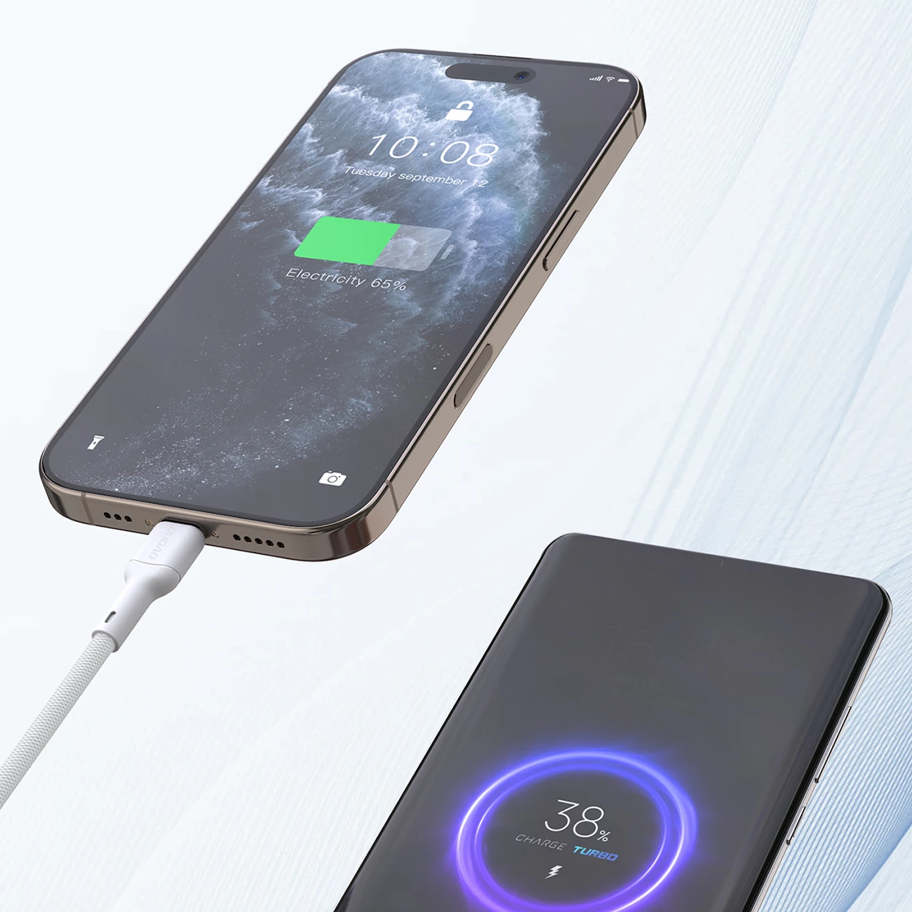 Kabel USB-C na USB-C Dudao L9C Max, 1,2 m, 240 W, bel